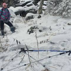 Ретранслятор делали из лыжных палок. - Поездка группа «Вестники» на хребет Аваляк 5 ноября 2022 года.